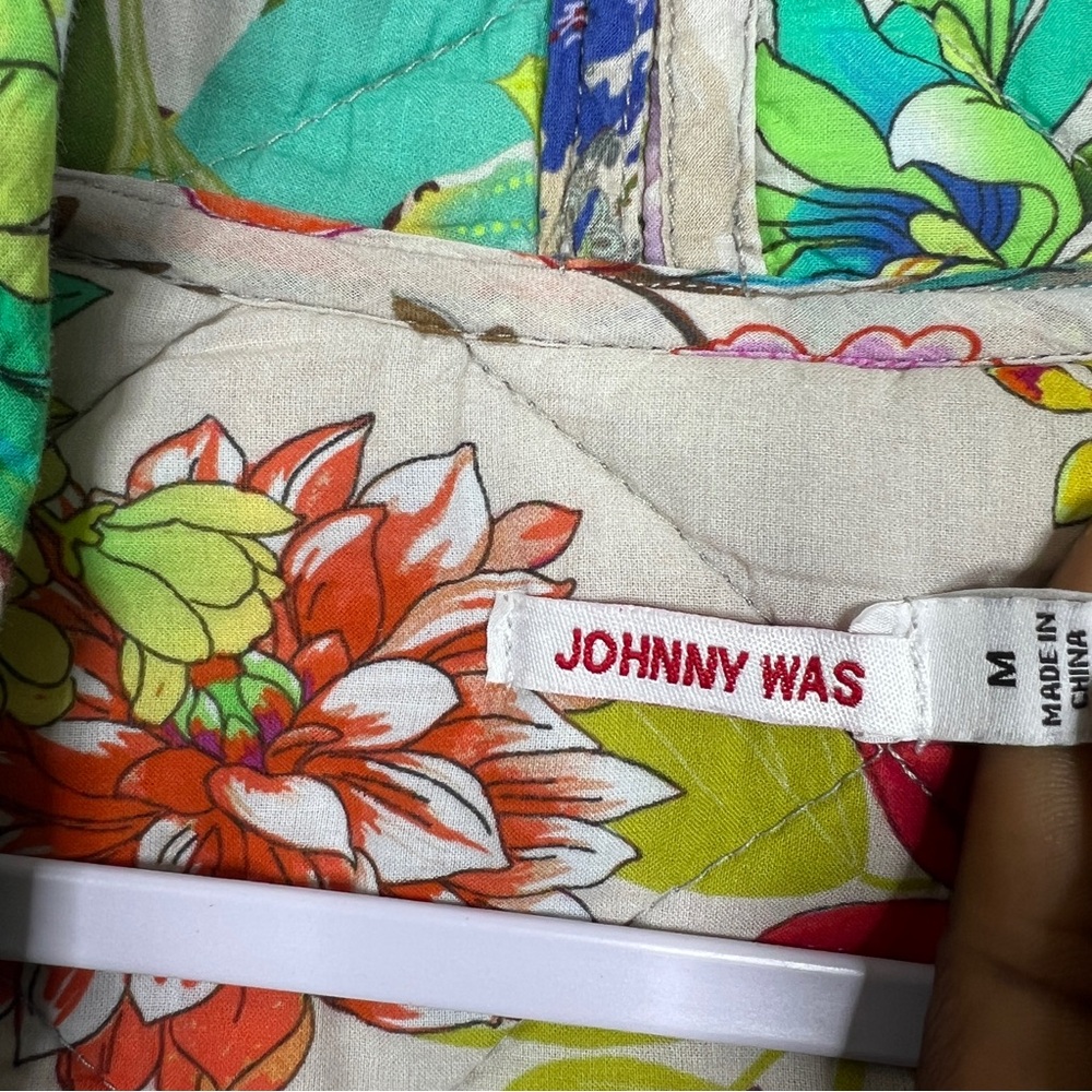 Johnny Was Reversible Dreamer‎ Quilted Jacket M Medium Blooming Floral Patchwork - Picture 12 of 17